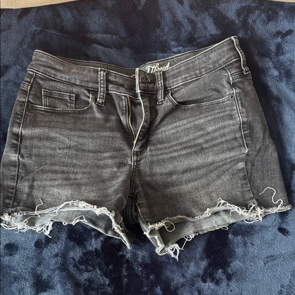 Women's Gray Denim Shorts